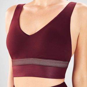 Fabletics small maroon long line sports bra